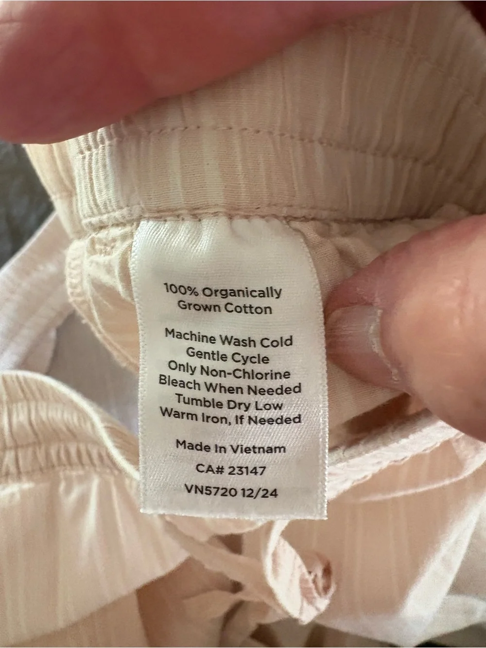 Haven Well Within Organic Cotton Poplin Pajama Pants. Size Medium.